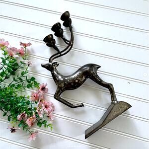 Godinger Silver Plated Reindeer Six Ball Candleholder